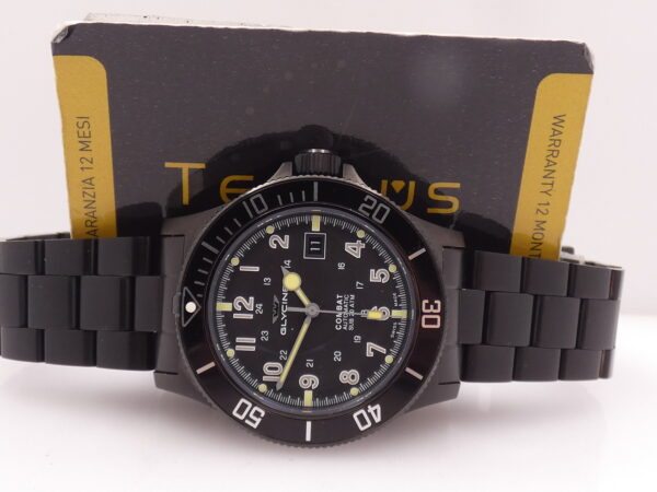 Glycine Combat SUB 42mm GL0079 NEW Automatico With BOX Acciaio Black PVD Mai Indossato