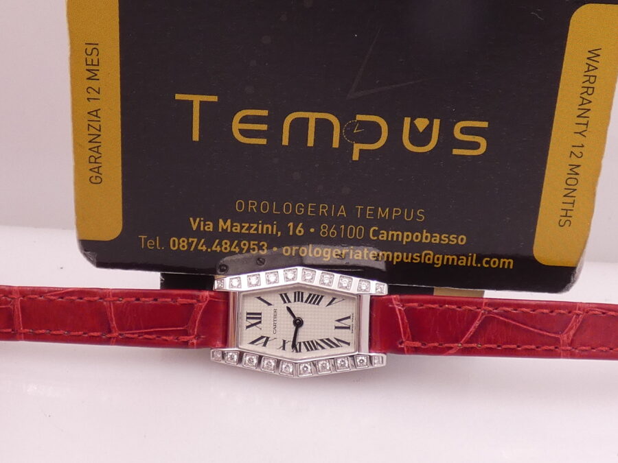 Cartier Lanières Hexagonal 2560 18Kt White Gold Factory Diamonds ANNI '2000s For Ladies - immagine 2