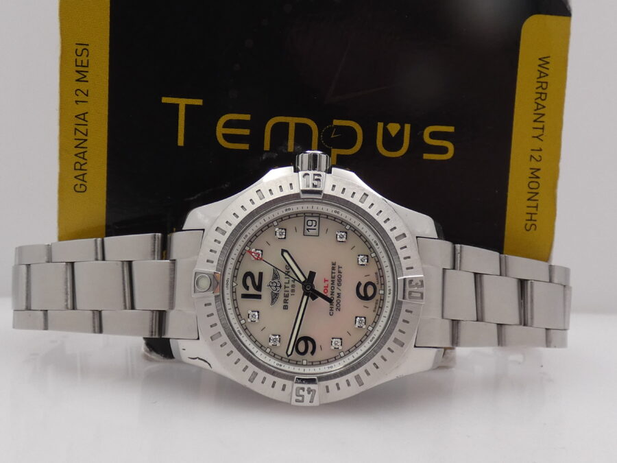 Breitling Colt Lady 33mm MOP & DIAMONDS DIAL FULL SET Anno 2017 BRACCIALATO Ref. A77388 - immagine 2