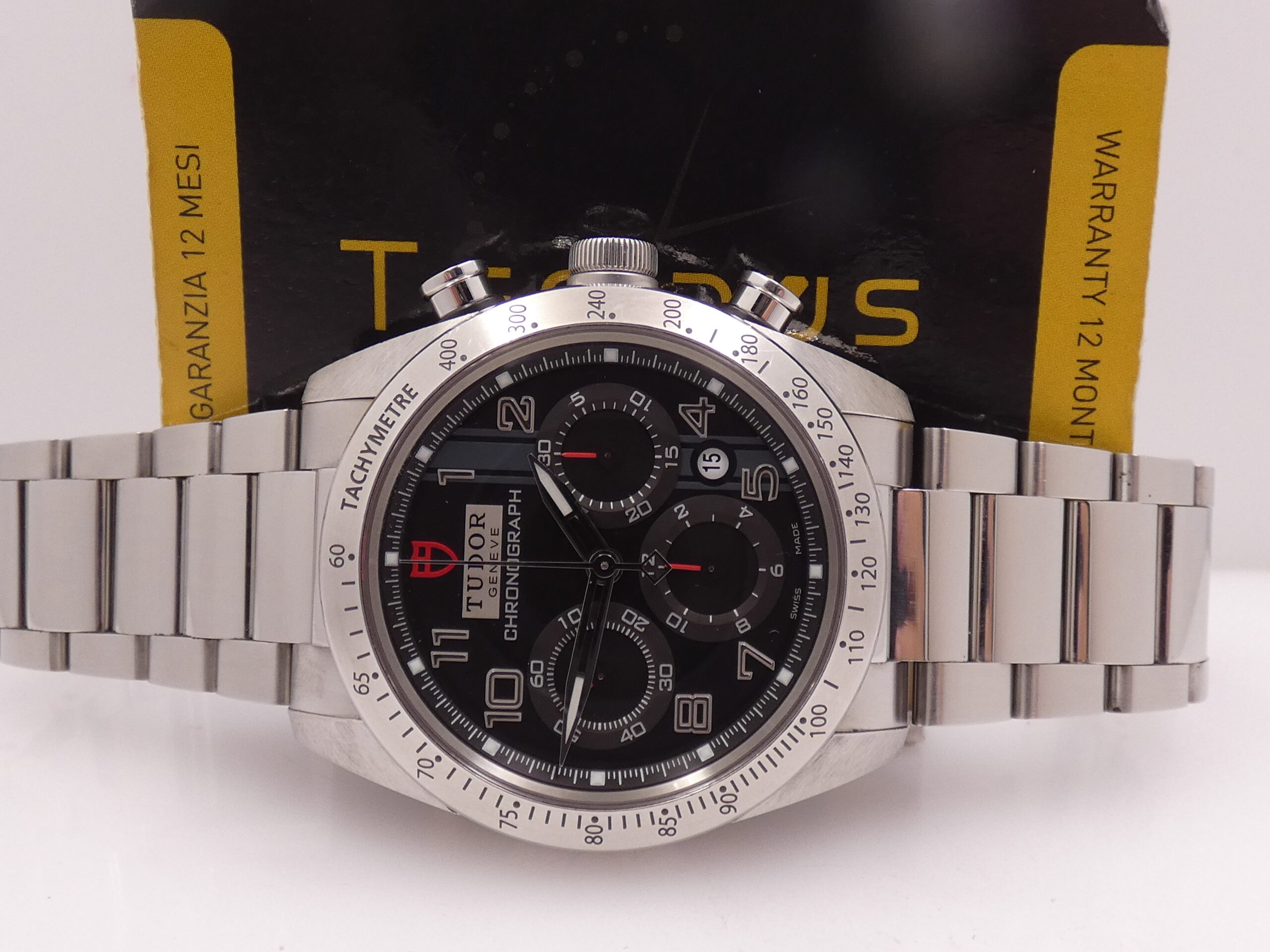 Cronografo Tudor Fastrider Chrono 42000 Black Dial Anno 2013 Automatico Acciaio Braccialato - immagine 2