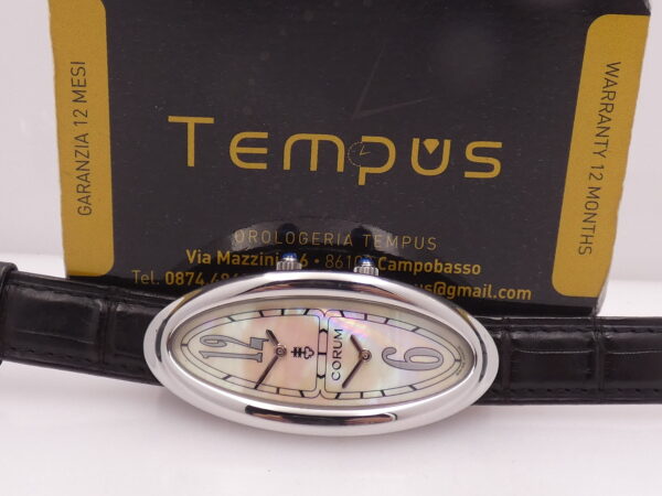 Corum Oval Bi-Time MOP DIAL Dual Crown 137.220.20 Acciaio ANNI 2000 For Ladies