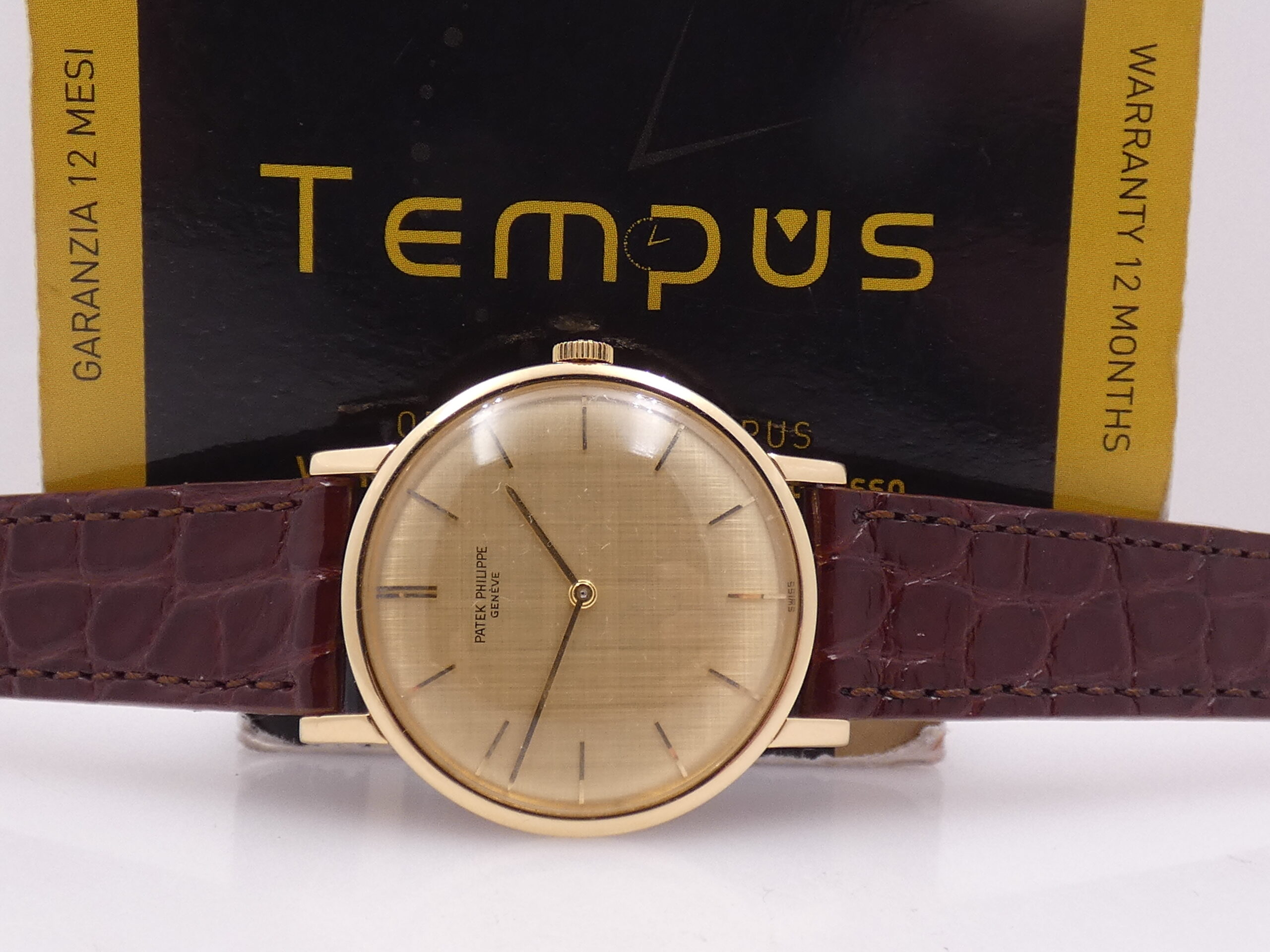 Patek Philippe Calatrava 3426 Oro Massiccio18Kt Texured Dial ANNO 1965 Manuale Vintage - immagine 2