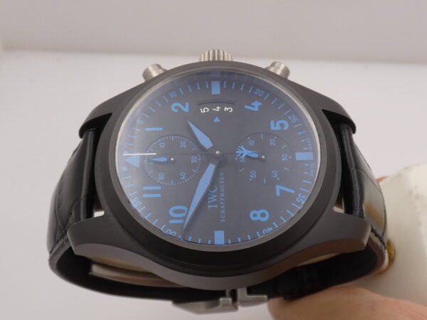 Cronografo IWC Pilot Top Gun Boutique Pilot Edition Flyback Chronograph Blue Index IW388003 BOX&PAPERS Ceramica Automatico Anno 2015 LIKE NEW