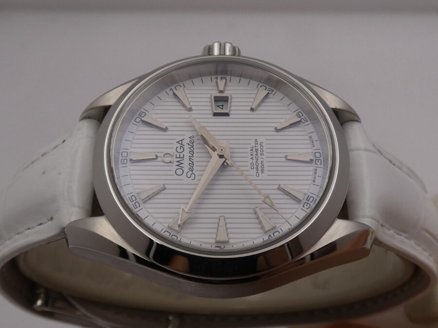Omega Seamaster Aqua Terra Co-Axial 34mm With PAPERS Ottobre 2023 White Dial Automatico Acciaio TOP CONDITION For Ladies !!!