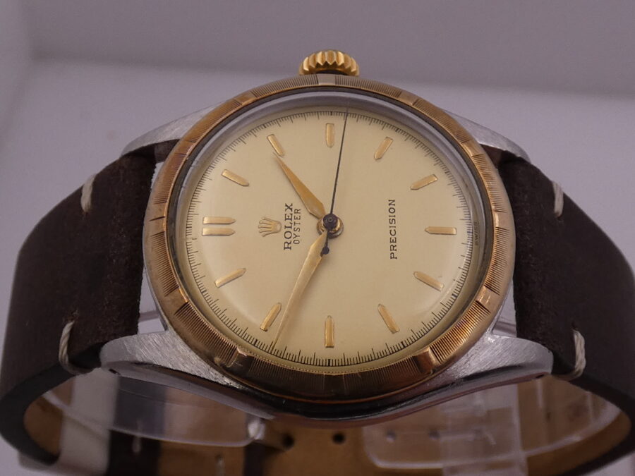 Rolex Oyster Precision 6082 Lunetta Thunderbird Oro 18Kt & Acciaio ANNO 1950 Carica Manuale Vintage