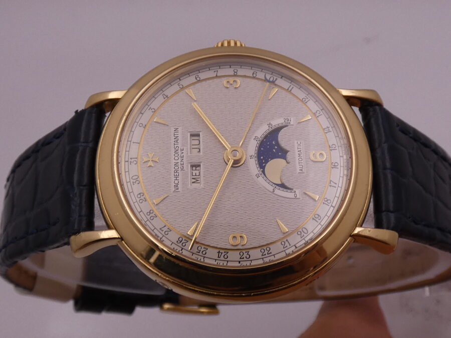 Vacheron Constantin Historiques Triple Calendar Fasi Luna 47050 SIGMA Dial Automatico Oro Massiccio 18Kt With BOX ANNI 90