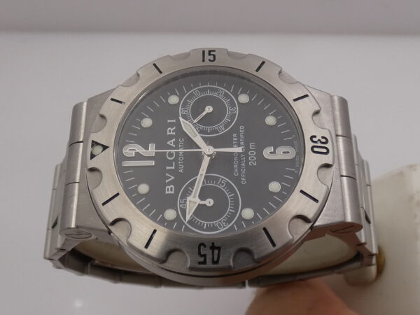 Cronografo Bulgari Diagono Scuba SCB 38 S Automatico Chronometer Acciaio Anni '2000s Braccialato