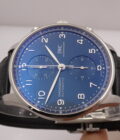 Cronografo IWC Portuguese IW371606 Blue Dial BOX&PAPERS Anno 2020 Automatico TOP CONDITION Acciaio