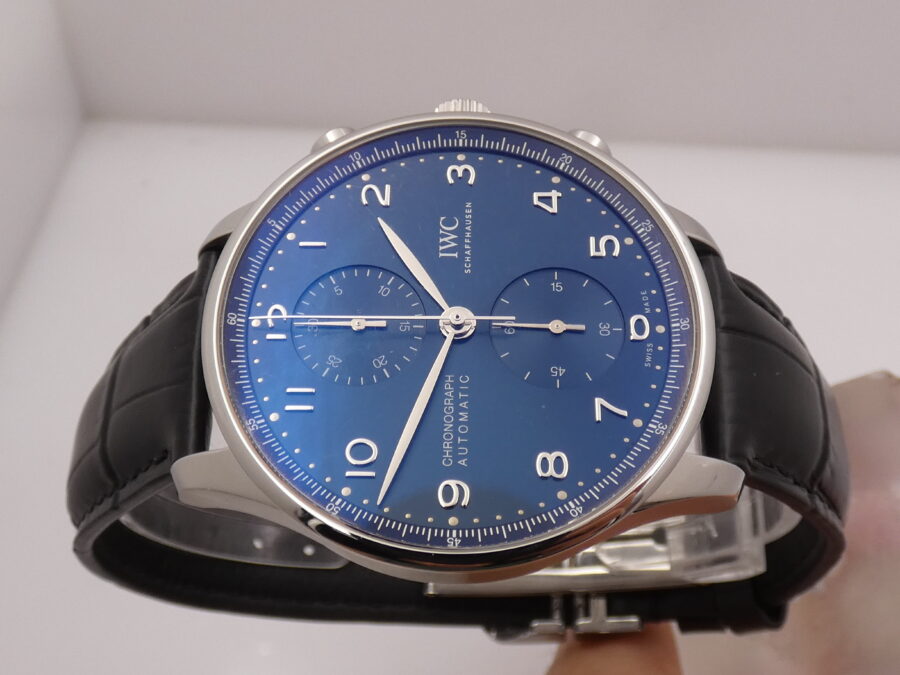 Cronografo IWC Portuguese IW371606 Blue Dial BOX&PAPERS Anno 2020 Automatico TOP CONDITION Acciaio