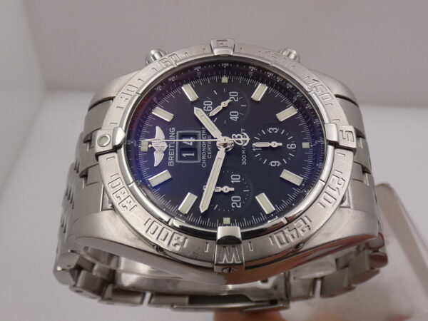 Cronografo Breitling Blackbird Big Date BOX&PAPERS Anno 2007 SERVICED in Breitling Automatic Chronometer A44359 Bracciale Pilot