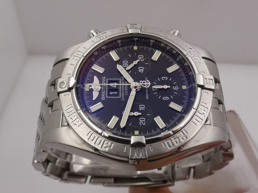 Cronografo Breitling Blackbird Big Date BOX&PAPERS Anno 2007 SERVICED in Breitling Automatic Chronometer A44359 Bracciale Pilot