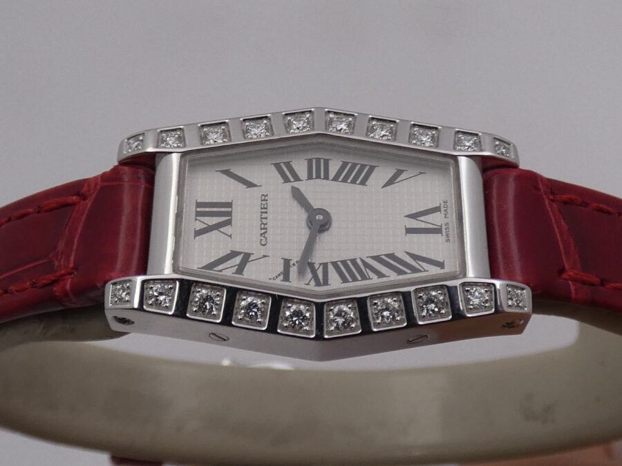 Cartier Lanières Hexagonal 2560 18Kt White Gold Factory Diamonds ANNI '2000s For Ladies