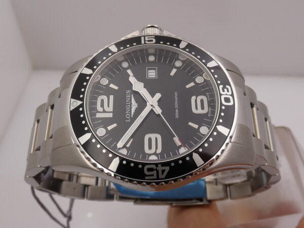 Longines HydroConquest 44mm NEW BOX PAPERS & TAG PRICE Lunetta Black Ceramic L3.840.4 Automatico Acciaio
