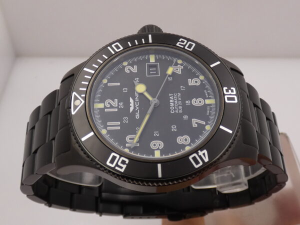 Glycine Combat SUB 42mm GL0079 NEW Automatico With BOX Acciaio Black PVD Mai Indossato