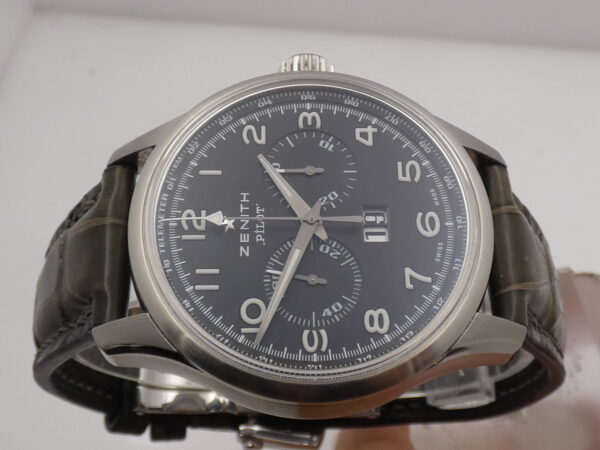 Cronografo Zenith El Primero Big Date Special Pilot 42mm 03.2410.4010 Automatico Acciaio