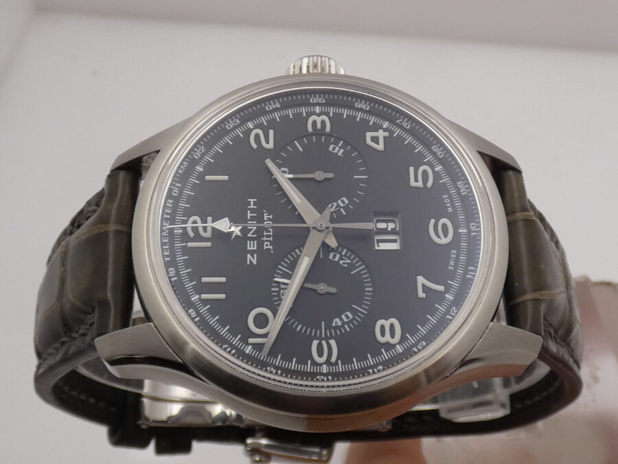 Cronografo Zenith El Primero Big Date Special Pilot 42mm 03.2410.4010 Automatico Acciaio