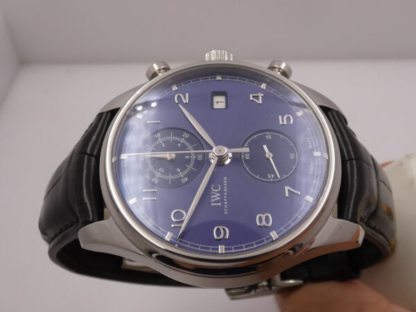 Cronografo IWC Portuguese With PAPERS TOP CONDITION Anno 2019 BLUE DIAL Automatico Acciaio Ref. IW390303