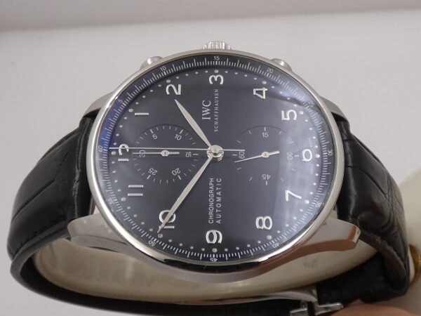 Cronografo IWC Portuguese IW371447 BOX&PAPERS Automatico Anno 2019 Black Dial Acciaio