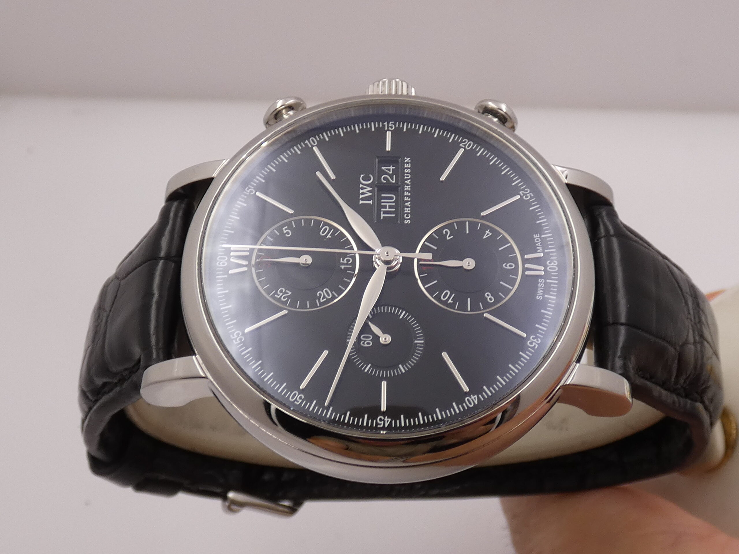 Cronografo IWC Portofino Day-Date IW391008 WITH PAPERS ANNO 2018 Black Dial Automatico Acciaio