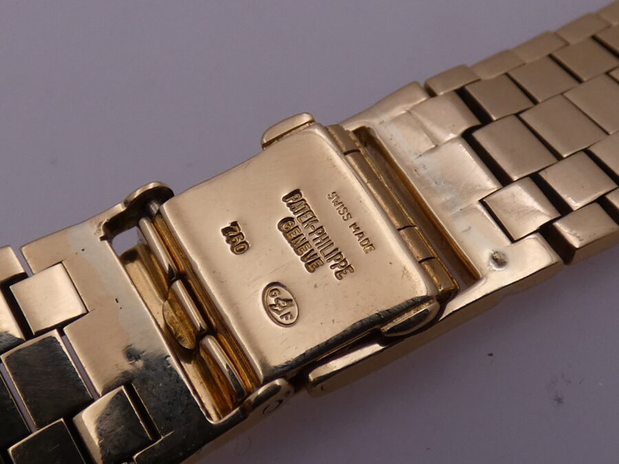 Patek Philippe Bracciale Corteccia Oro Massiccio 18Kt For Caltrava Vintage 16mm - immagine 11