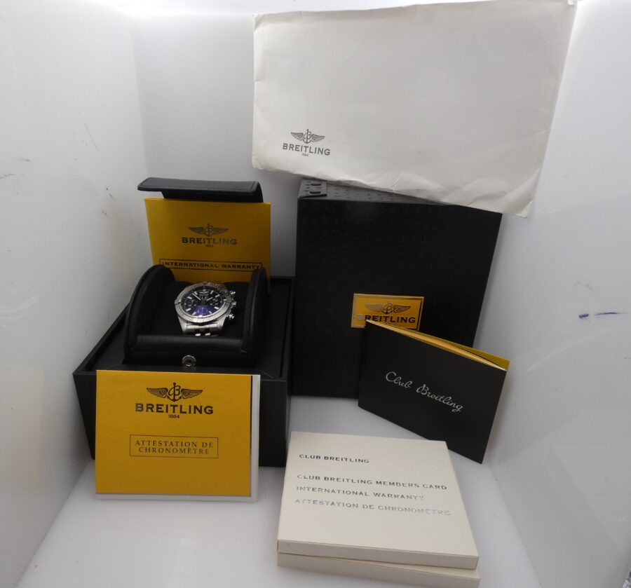 Cronografo Breitling Blackbird Big Date BOX&PAPERS Anno 2007 SERVICED in Breitling Automatic Chronometer A44359 Bracciale Pilot - immagine 12