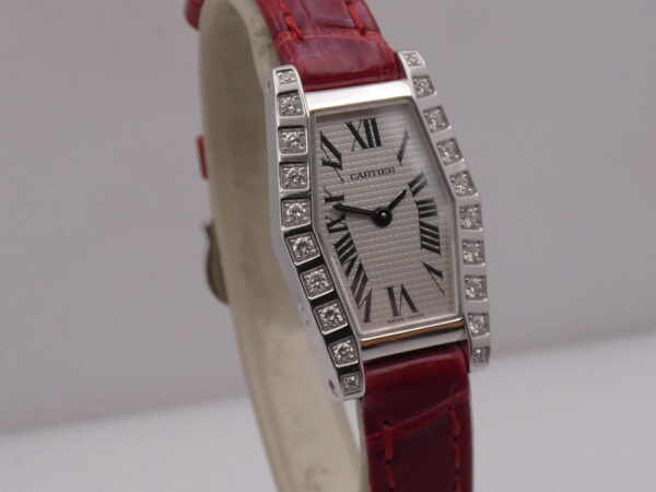 Cartier Lanières Hexagonal 2560 18Kt White Gold Factory Diamonds ANNI '2000s For Ladies