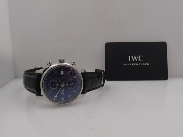 Cronografo IWC Portuguese With PAPERS TOP CONDITION Anno 2019 BLUE DIAL Automatico Acciaio Ref. IW390303
