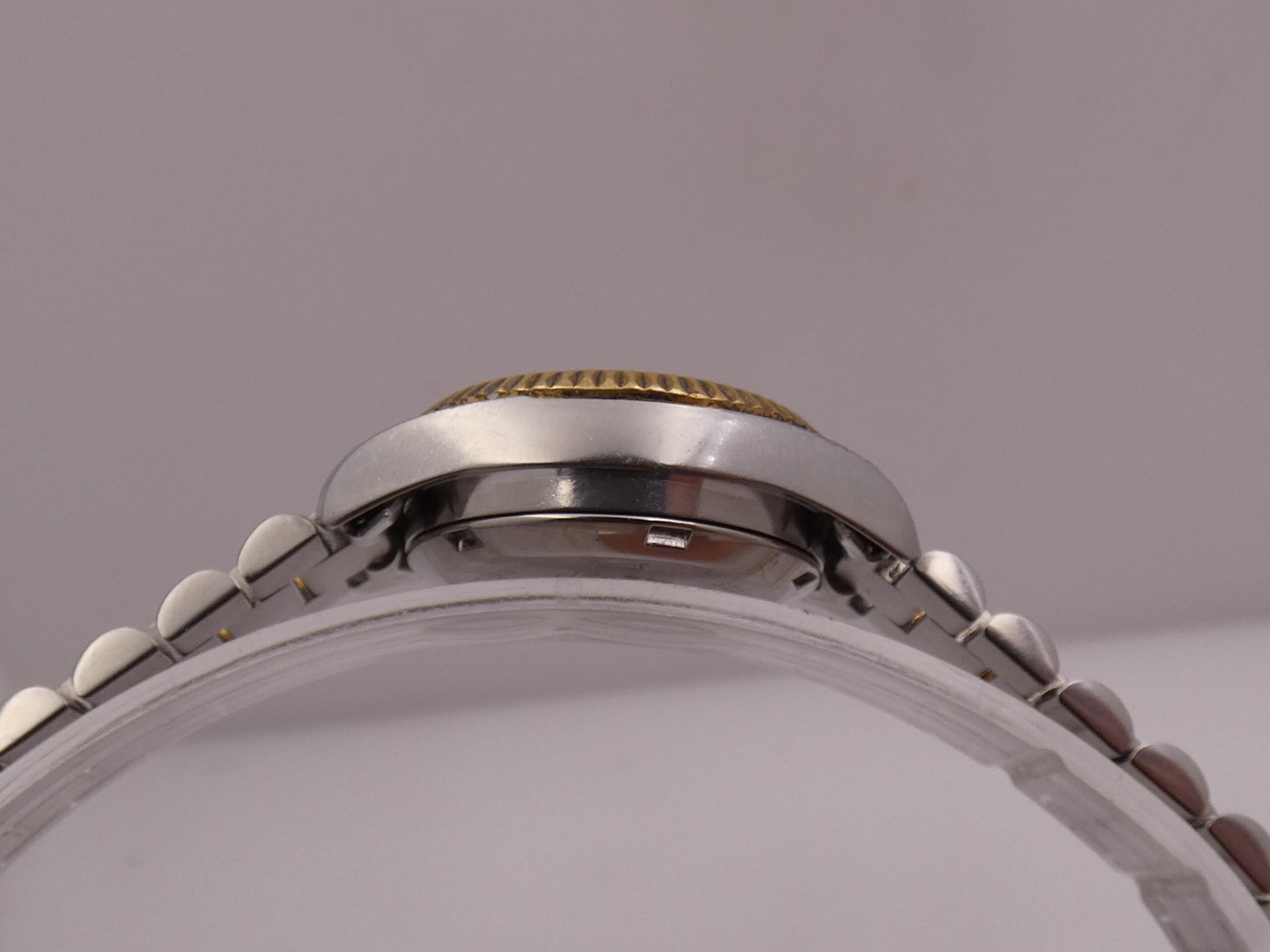 Bulova Super Seville Date Lady 26mm 18Kt G.F. & Acciaio Automatico Anni 90 Bracciale President - immagine 13