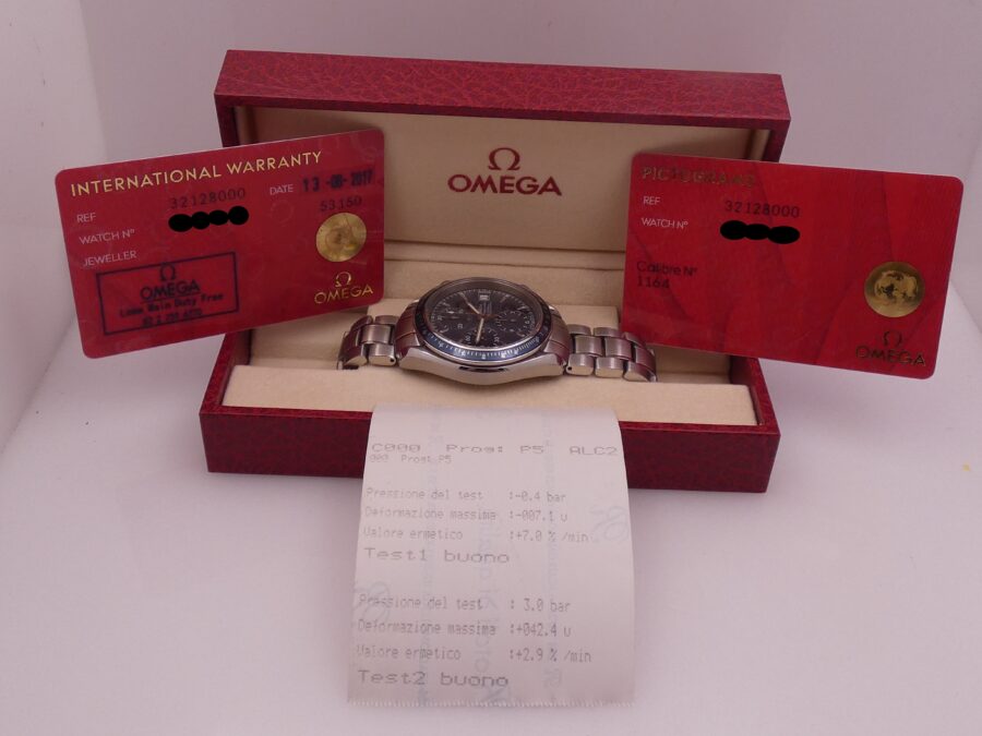 Cronografo Omega Speedmaster Date WITH PAPERS Anno 2017 3212.80.00 BLUE DIAL Automatico Acciaio - immagine 12
