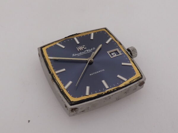 IWC Square 1871 Automatico PELLATON 8541B Blue Dial Anni 70 Acciaio Vintage