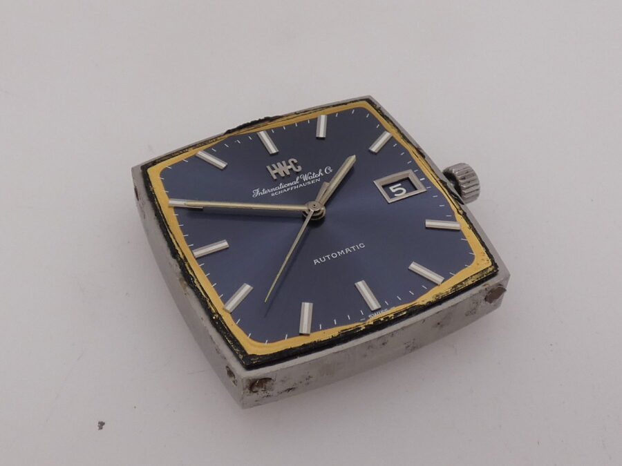 IWC Square 1871 Automatico PELLATON 8541B Blue Dial Anni 70 Acciaio Vintage - immagine 13