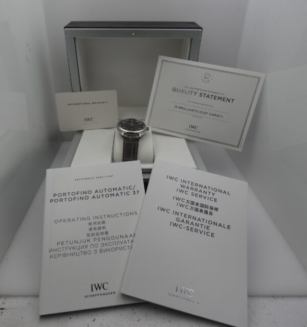 IWC Portofino Automatic LIKE NEW 37mm DIAMOND DIAL BOX&PAPERS Anno 2017 IW458102 Acciaio