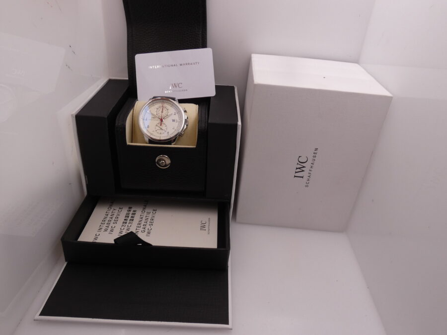 Cronografo IWC Portuguese Yacht Club 45mm IW390206 BOX&PAPERS Automatico Anno 2015 Acciaio - immagine 12