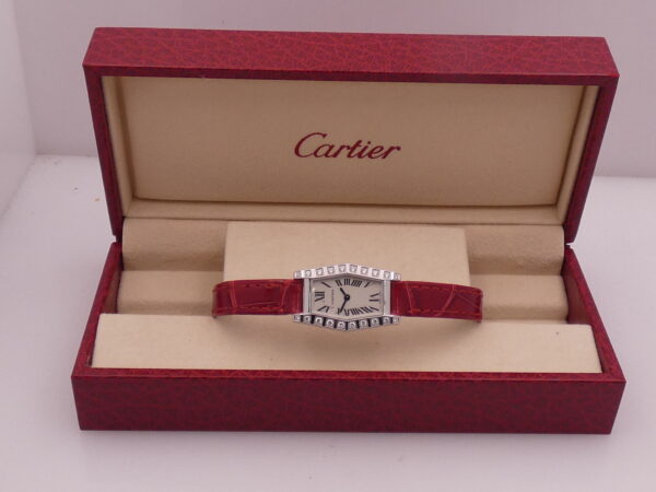 Cartier Lanières Hexagonal 2560 18Kt White Gold Factory Diamonds ANNI '2000s For Ladies