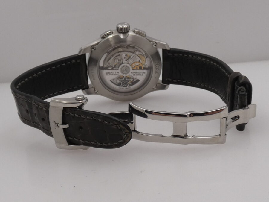 Cronografo Zenith El Primero Big Date Special Pilot 42mm 03.2410.4010 Automatico Acciaio - immagine 12