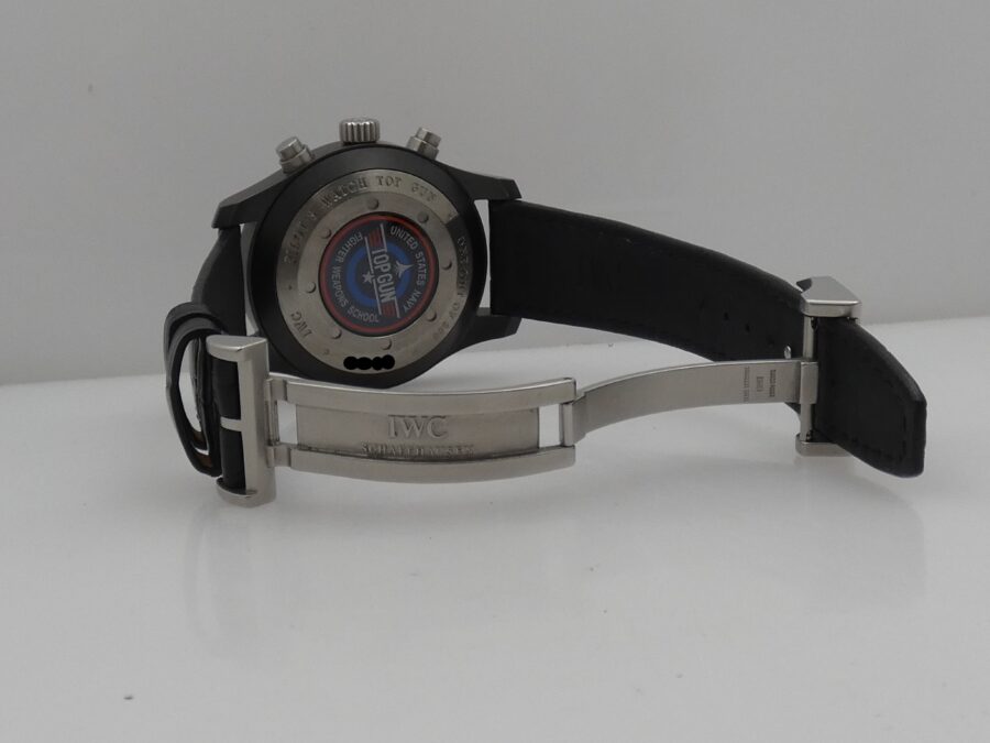 Cronografo IWC Pilot Top Gun Boutique Pilot Edition Flyback Chronograph Blue Index IW388003 BOX&PAPERS Ceramica Automatico Anno 2015 LIKE NEW - immagine 13