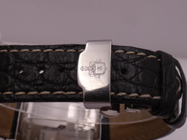 Cuervo y Sobrinos Espléndidos Autorecargante A2412 Oversize Pink Dial TOP CONDITION Acciaio ANNI 2000