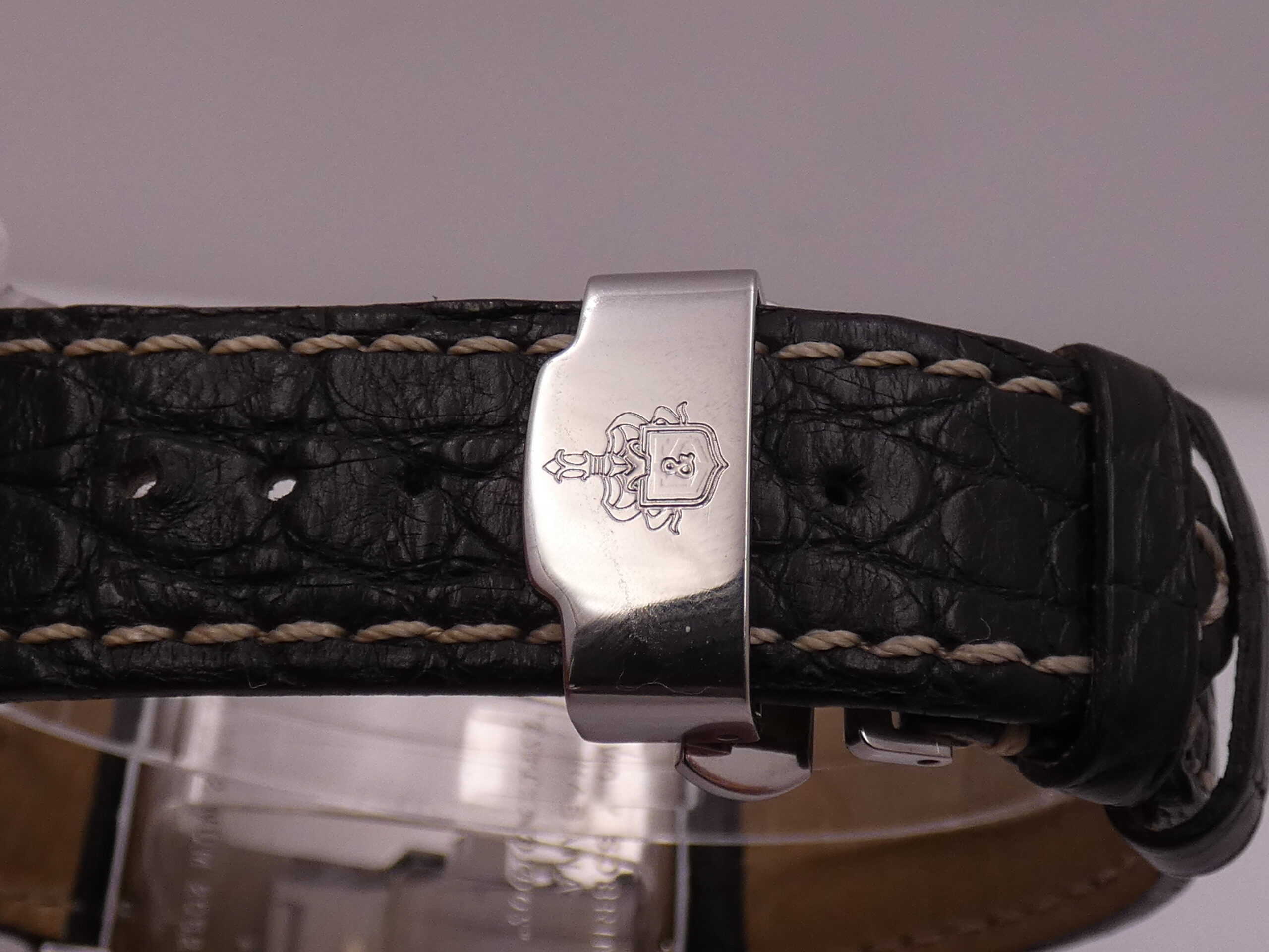 Cuervo y Sobrinos Espléndidos Autorecargante A2412 Oversize Pink Dial TOP CONDITION Acciaio ANNI 2000 - immagine 14