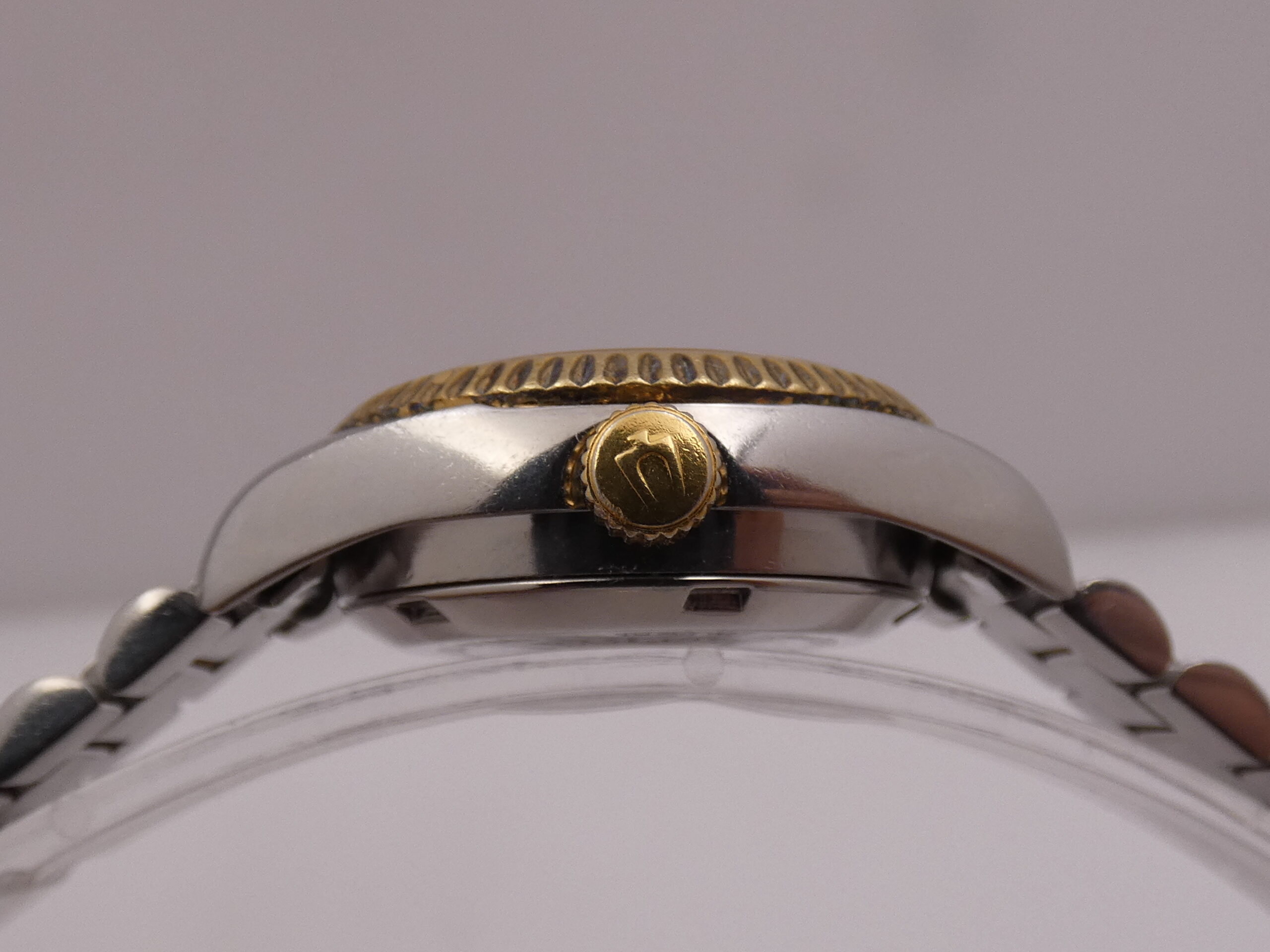 Bulova Super Seville Date Lady 26mm 18Kt G.F. & Acciaio Automatico Anni 90 Bracciale President - immagine 14