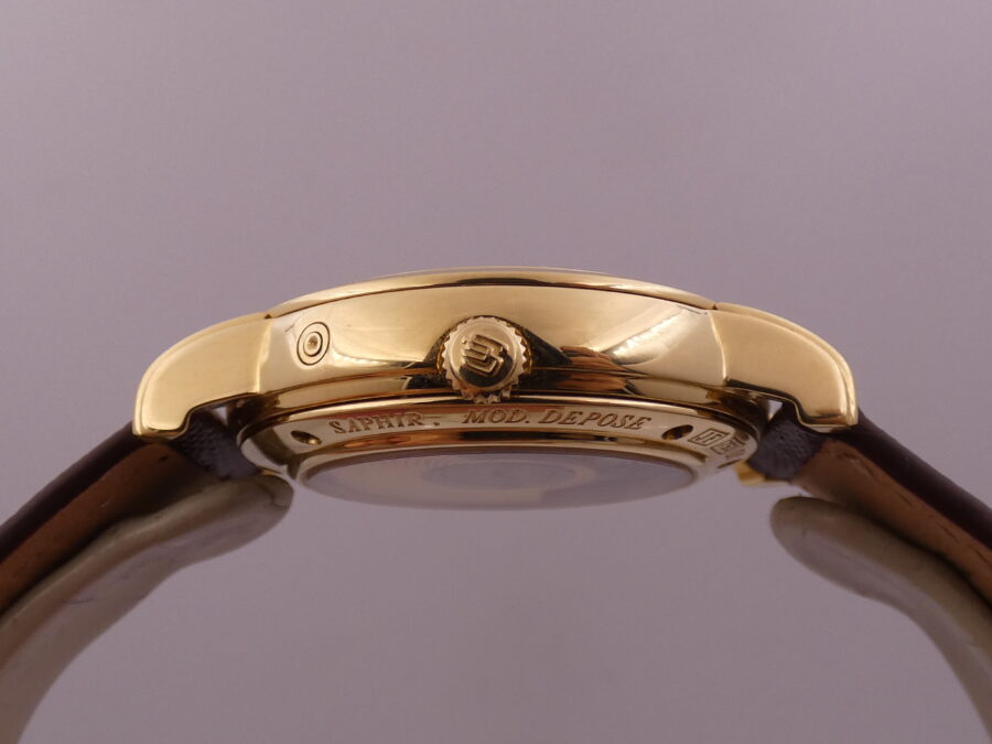 Schwarz Etienne Day Date GMT Oro Massiccio 18Kt WITH BOX TOP CONDITION 710401 Power Reserve Automatico Rotore Oro 21Kt - immagine 16