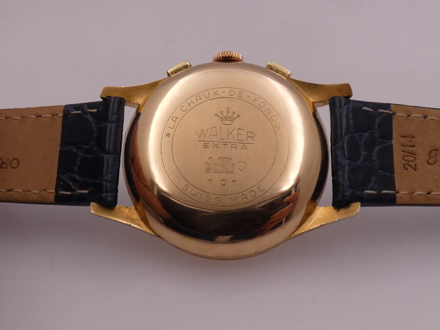 Cronografo Walker Bicompax  Oro Rosa 18Kt Jumbo 38mm Antimagnetico ANNI '50 Carica Manuale Calibro 248 Vintage - immagine 16