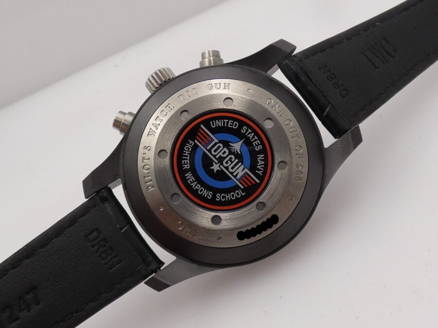 Cronografo IWC Pilot Top Gun Boutique Pilot Edition Flyback Chronograph Blue Index IW388003 BOX&PAPERS Ceramica Automatico Anno 2015 LIKE NEW - immagine 17