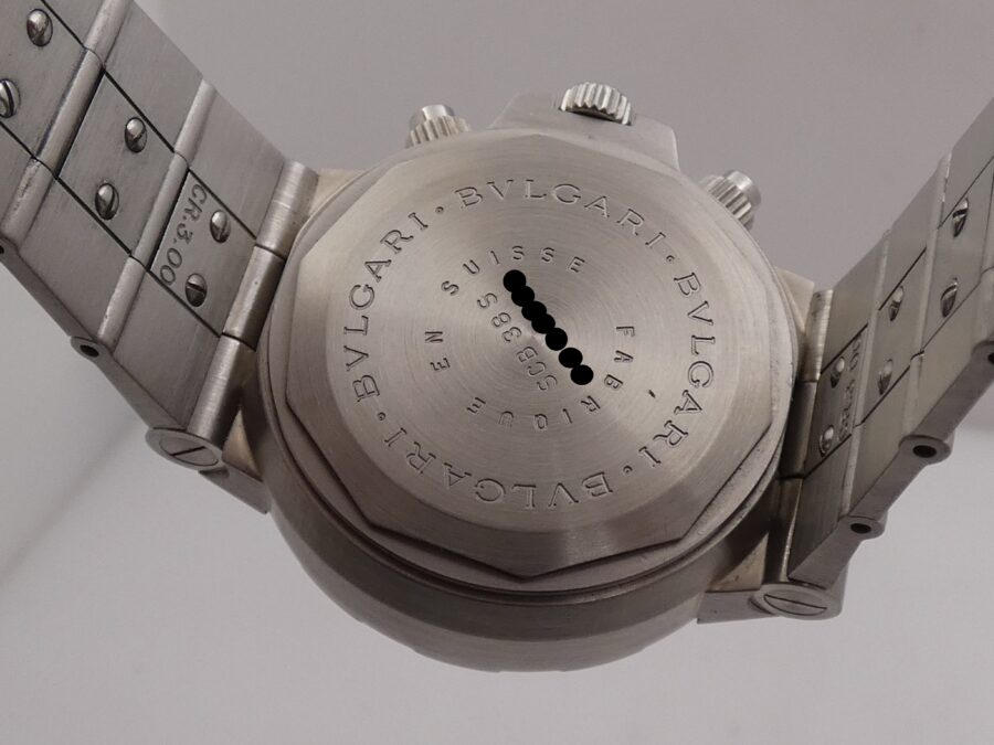 Cronografo Bulgari Diagono Scuba SCB 38 S Automatico Chronometer Acciaio Anni '2000s Braccialato - immagine 16