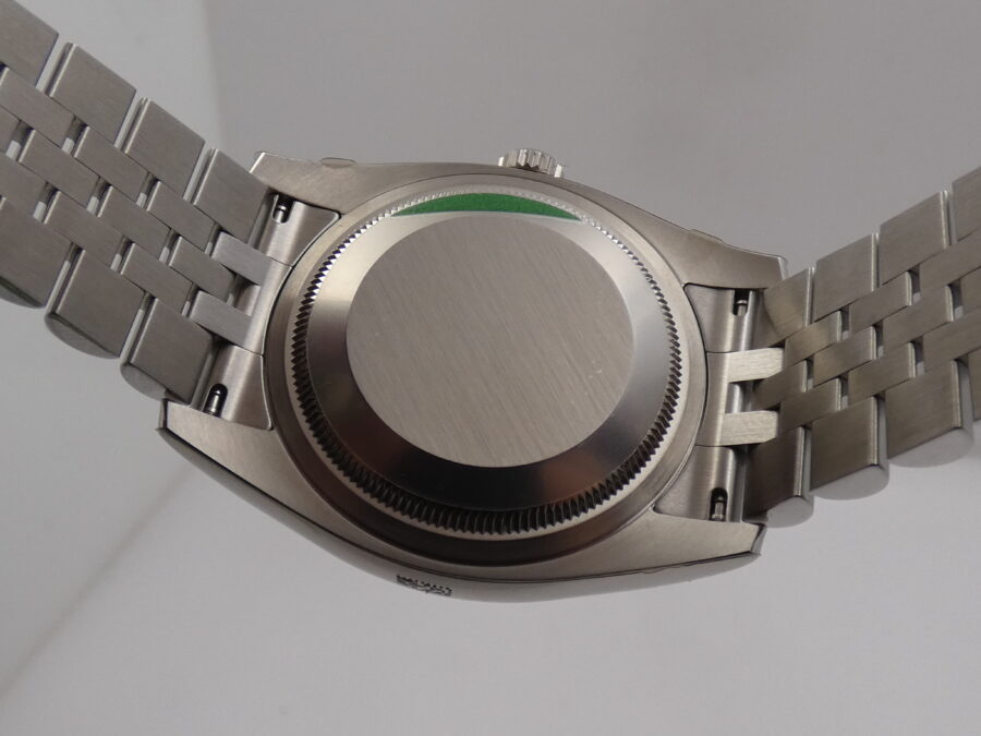 Rolex Datejust 36 Blue Dial 116234 NEW Full Stickers BOX&PAPERS ITALY Anno 2019 Bracciale Jubilee Ghiera Oro Bianco 18Kt Automatico - immagine 18