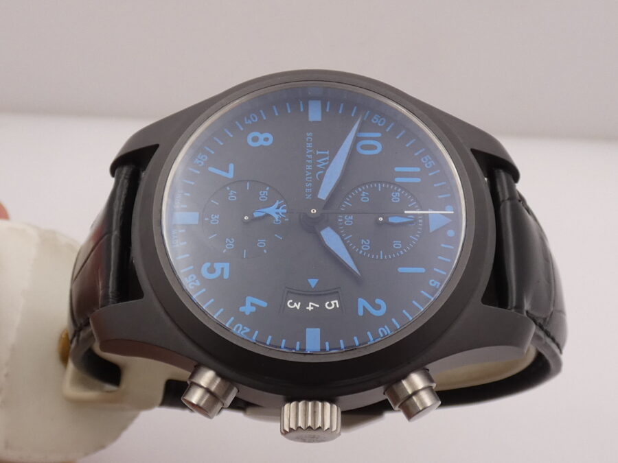 Cronografo IWC Pilot Top Gun Boutique Pilot Edition Flyback Chronograph Blue Index IW388003 BOX&PAPERS Ceramica Automatico Anno 2015 LIKE NEW - immagine 3