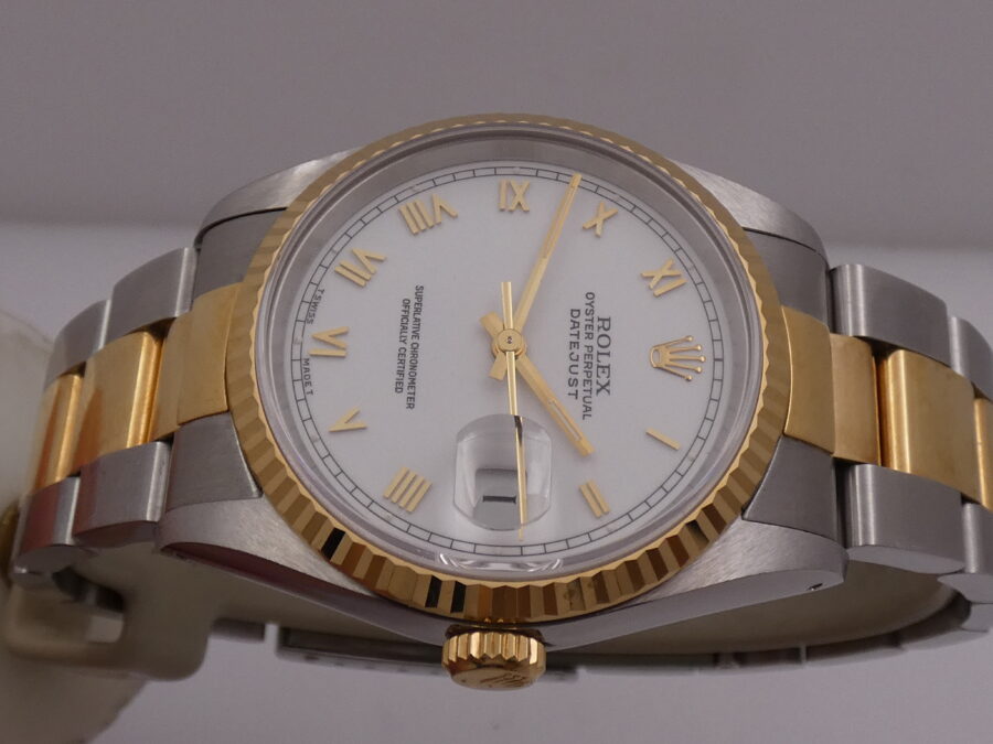 Rolex Datejust 36 16233 TOP CONDITION Oro Massiccio 18Kt & Acciaio BOX&PAPERS ITALIA Anno 1991 Mai Lucidato - immagine 3