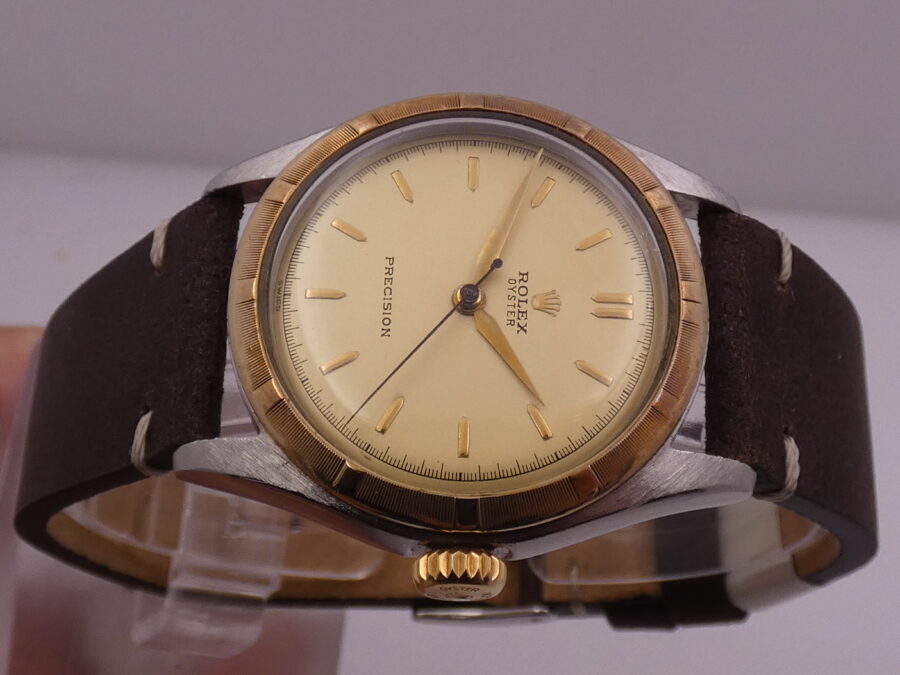 Rolex Oyster Precision 6082 Lunetta Thunderbird Oro 18Kt & Acciaio ANNO 1950 Carica Manuale Vintage - immagine 3