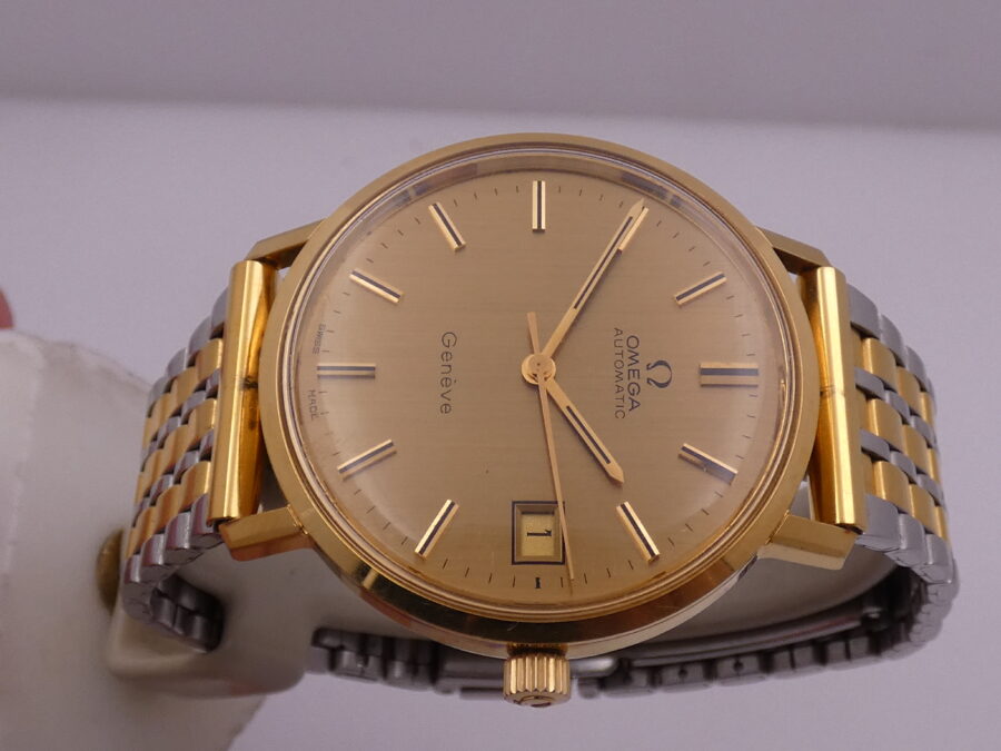 Omega Genève From 1972 Automatic Date 18Kt G.F. TOP CONDITION Ref. 166.763 Braccialato - immagine 3