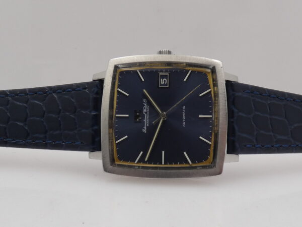 IWC Square 1871 Automatico PELLATON 8541B Blue Dial Anni 70 Acciaio Vintage
