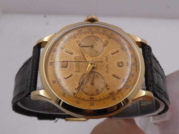 Cronografo Eberhard & Co. Extra-Fort 14007 Oversize 39mm Oro18 Kt ANNI'50 Carica Manuale